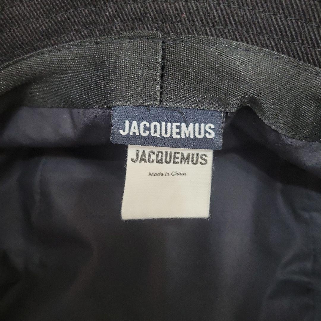 JACQUEMUS ブラック バケットハット リボン付き