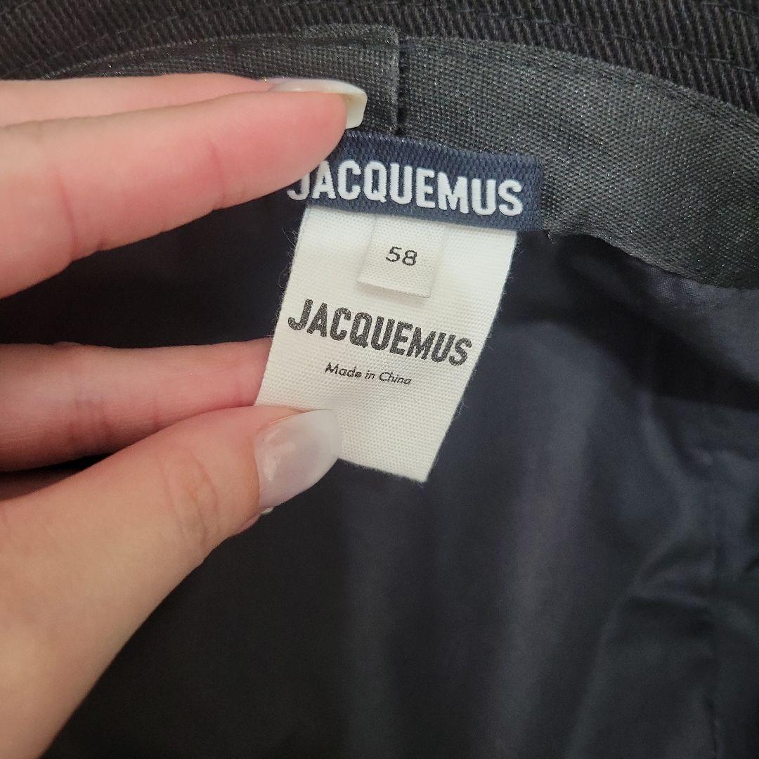 JACQUEMUS ブラック バケットハット リボン付き