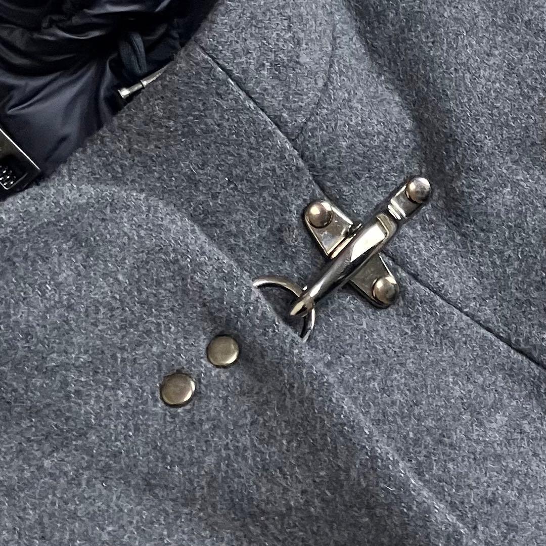 Fay フェイ　TOD'S レイヤードニット切替ウールコート　グレー　イタリア製