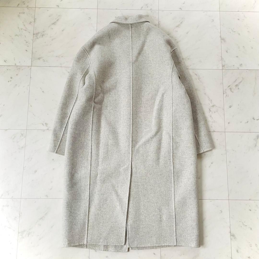 美品✨ギャルリーヴィー ライト メルトン　チェスター コート カシミヤ混 グレー
