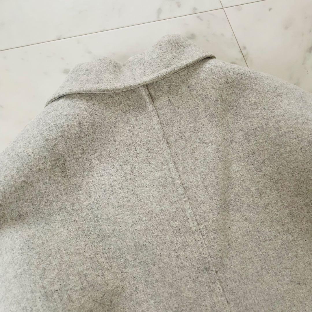 美品✨ギャルリーヴィー ライト メルトン　チェスター コート カシミヤ混 グレー