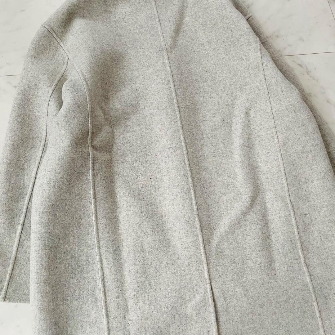 美品✨ギャルリーヴィー ライト メルトン　チェスター コート カシミヤ混 グレー