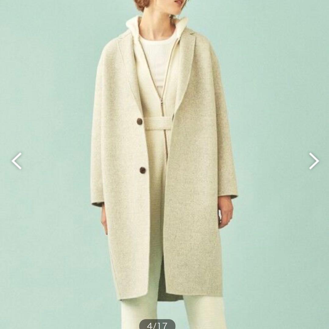 美品✨ギャルリーヴィー ライト メルトン　チェスター コート カシミヤ混 グレー