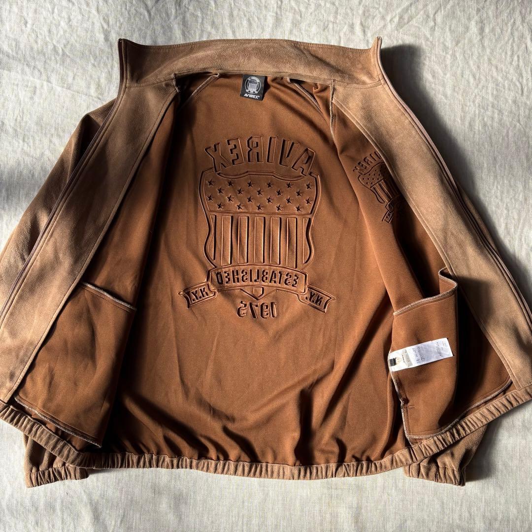 AVIREX フェイクスウェード セットアップ ジャージ ベロア ベージュ