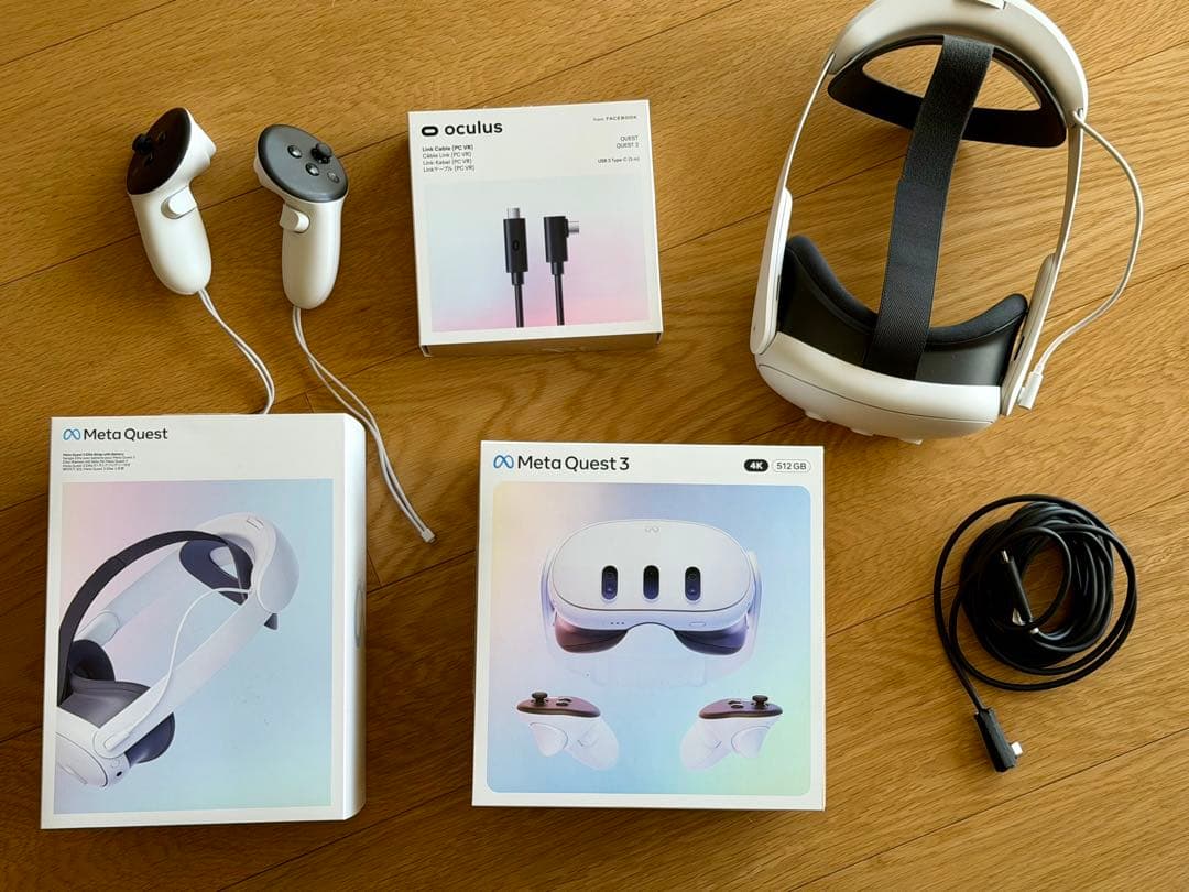  Quest 3 VRヘッドセット 512GO/4K