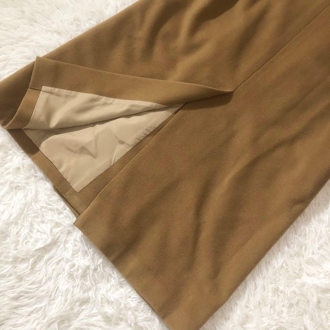 美品 バーバリー ダブルチェスターコート カシミヤ混 ロング 裏地総柄 9AB2