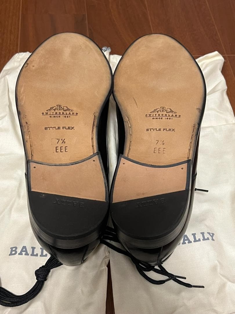 未使用バリー BALLY ストレートチップ　黒　7.5EEE