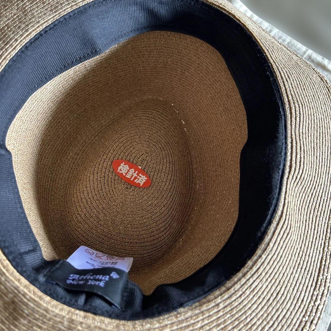 AthenaNewYorkの中折れハット\"カミラ\" ロゴ入り保管袋付き