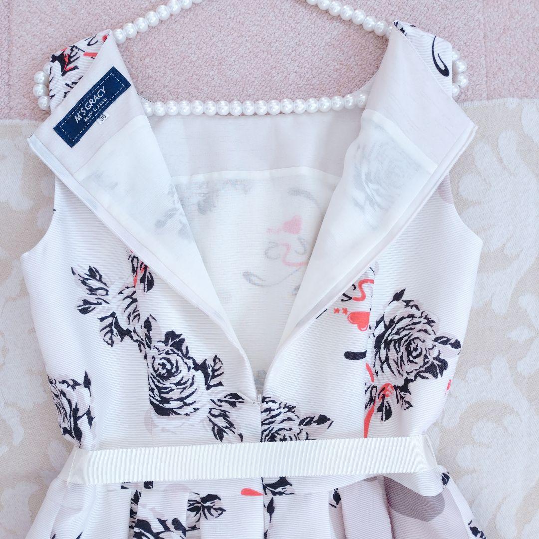 ♡エムズグレイシー♡2024年♡ローズ×エッフェル塔プリントワンピース