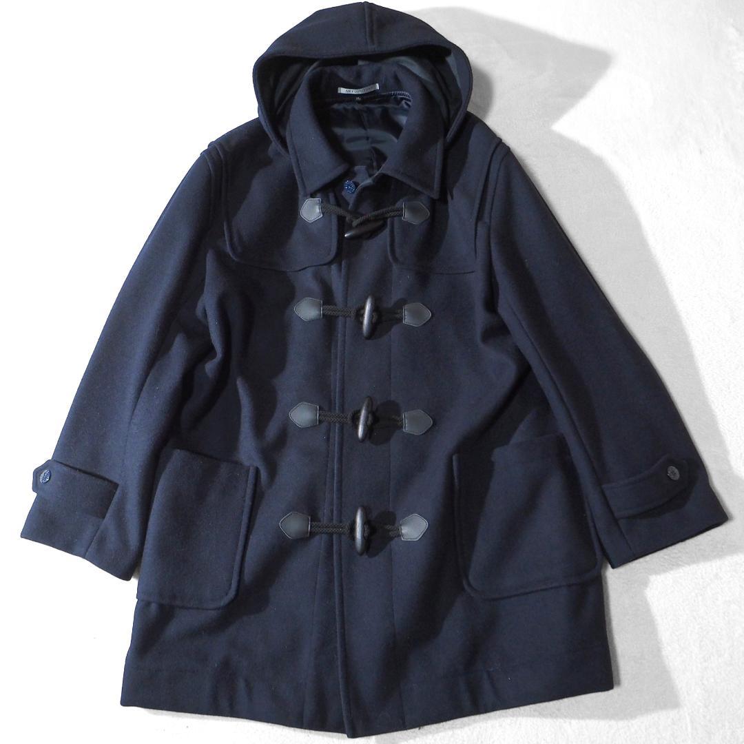 美品 ミツコシ MITSUKOSHI ダッフルコート 三越 ウール ネイビー3L