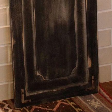 ◯２枚セット アイアンデコウッドドアブラック　高さ１５２ｃｍ 黒