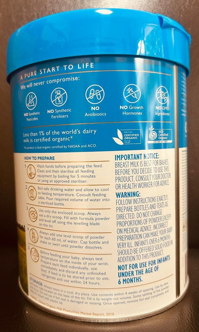 ベラミーズ オーガニック 牛乳（6ヶ月～）3缶; ステップ2