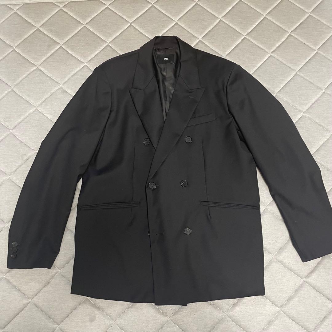 《ほぼ新品》《定価3万》ウール100% HARE ダブルテーラードジャケット