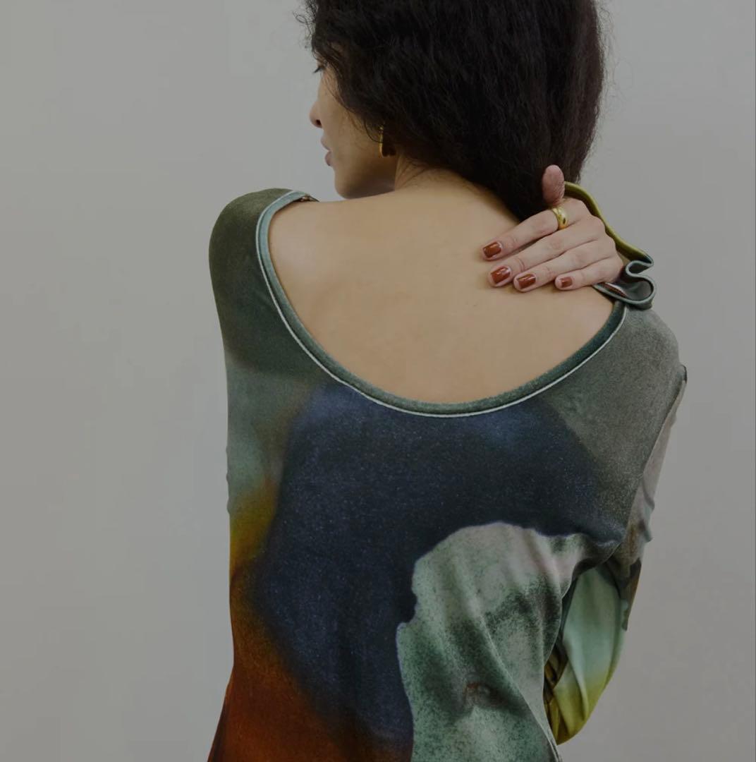 2WAY RUST INK ART VELOUR DRESS ワンピース