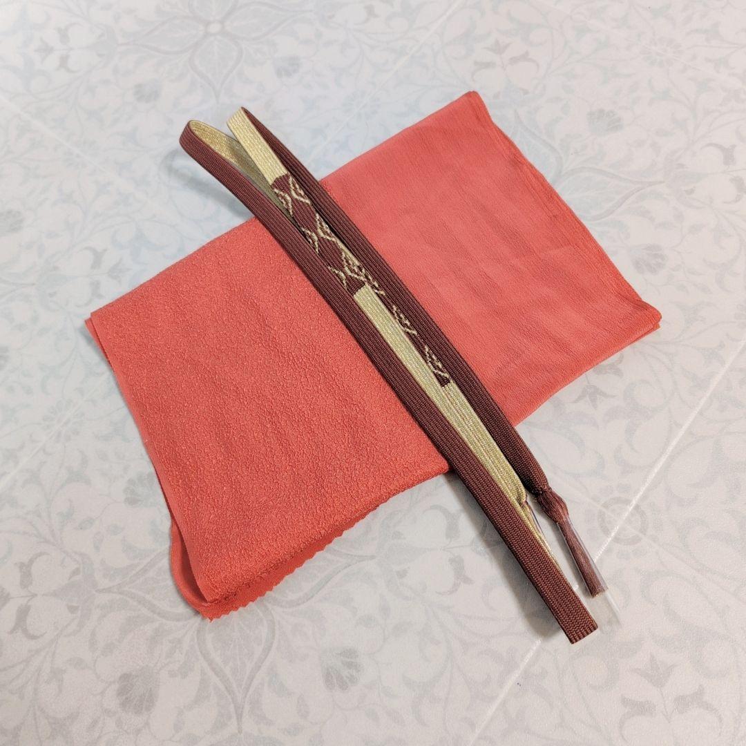 訪問着　フルセット　着物　正絹　辻ヶ花　エンジ 赤　上品な輝き　F9