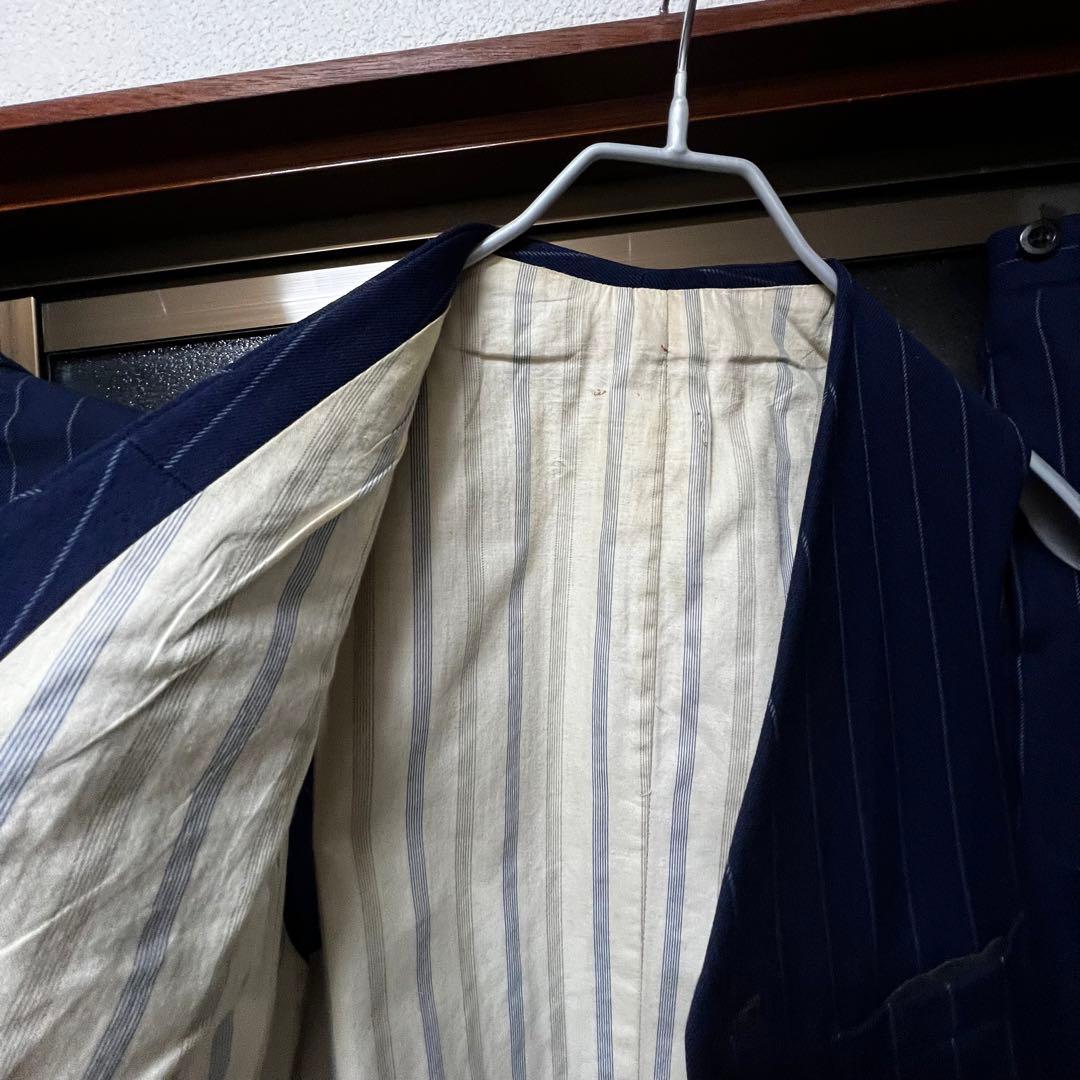 40s British vintage 3ピース スーツ ストライプ イギリス