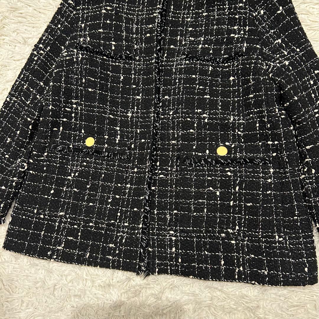 2XL 2023年 23区 ノーカラージャケット ツイード GIOLICA 生地