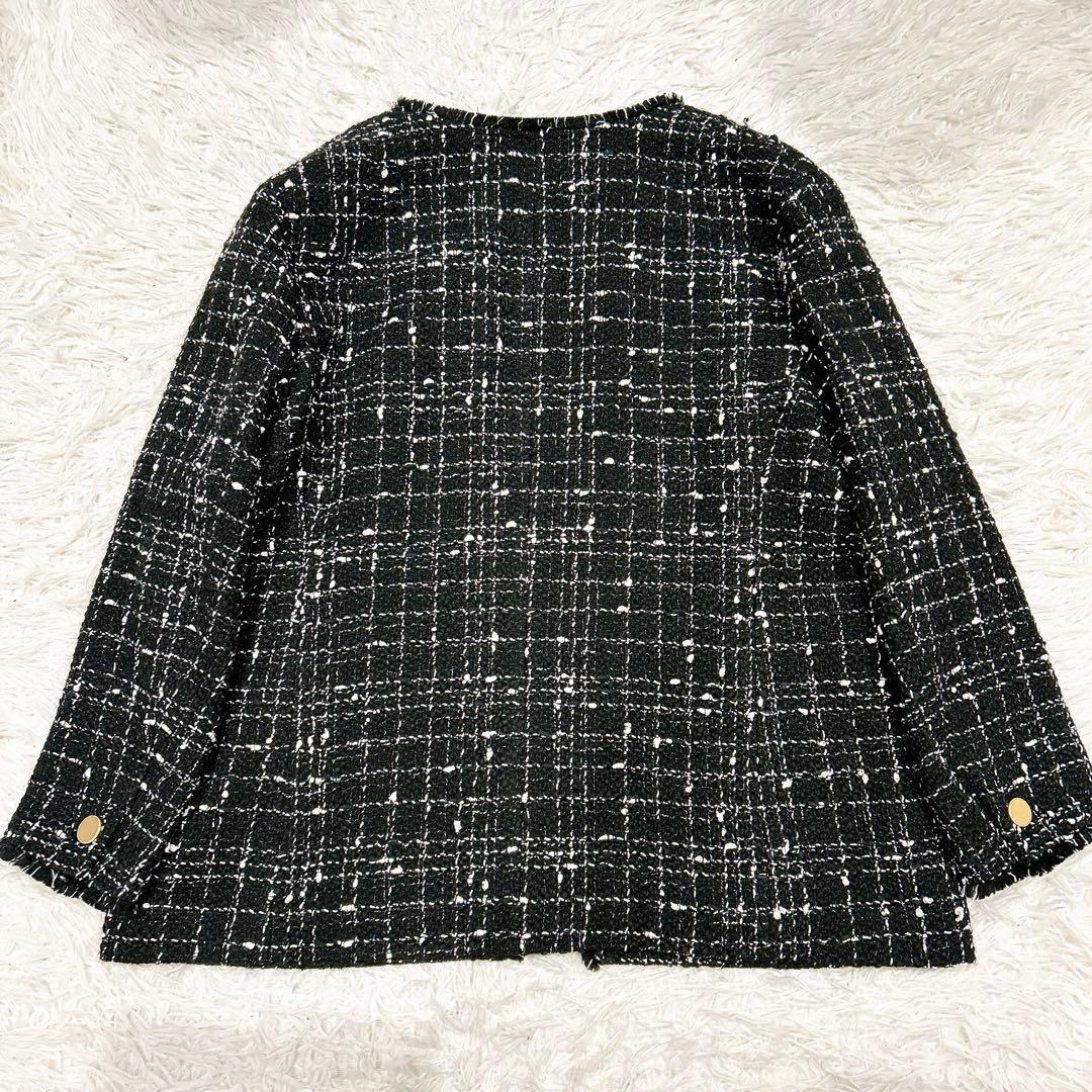 2XL 2023年 23区 ノーカラージャケット ツイード GIOLICA 生地