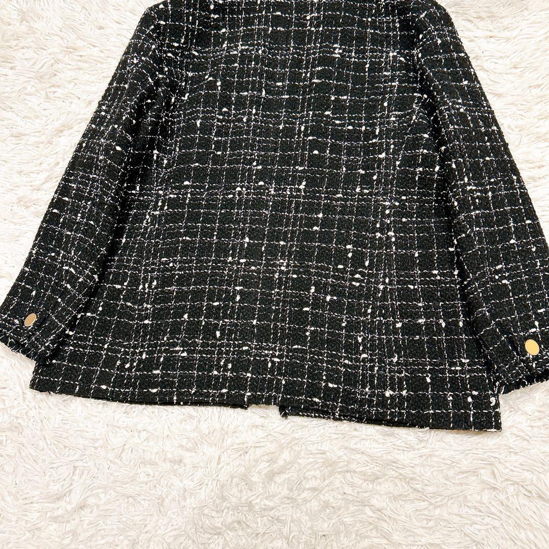 2XL 2023年 23区 ノーカラージャケット ツイード GIOLICA 生地