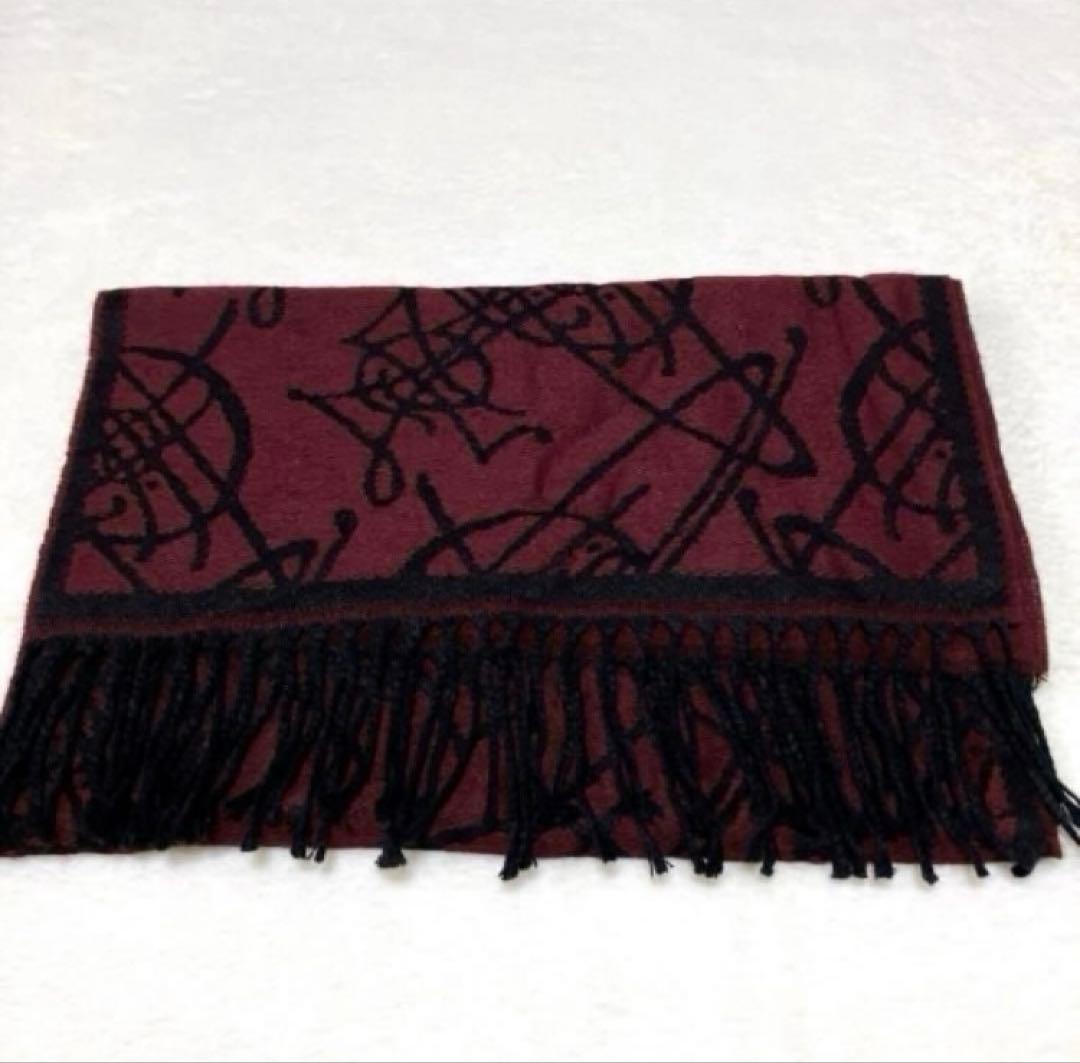 ビビアンウェストウッド　リバーシブル　マフラー　オーブ　ユニセックス　赤　黒