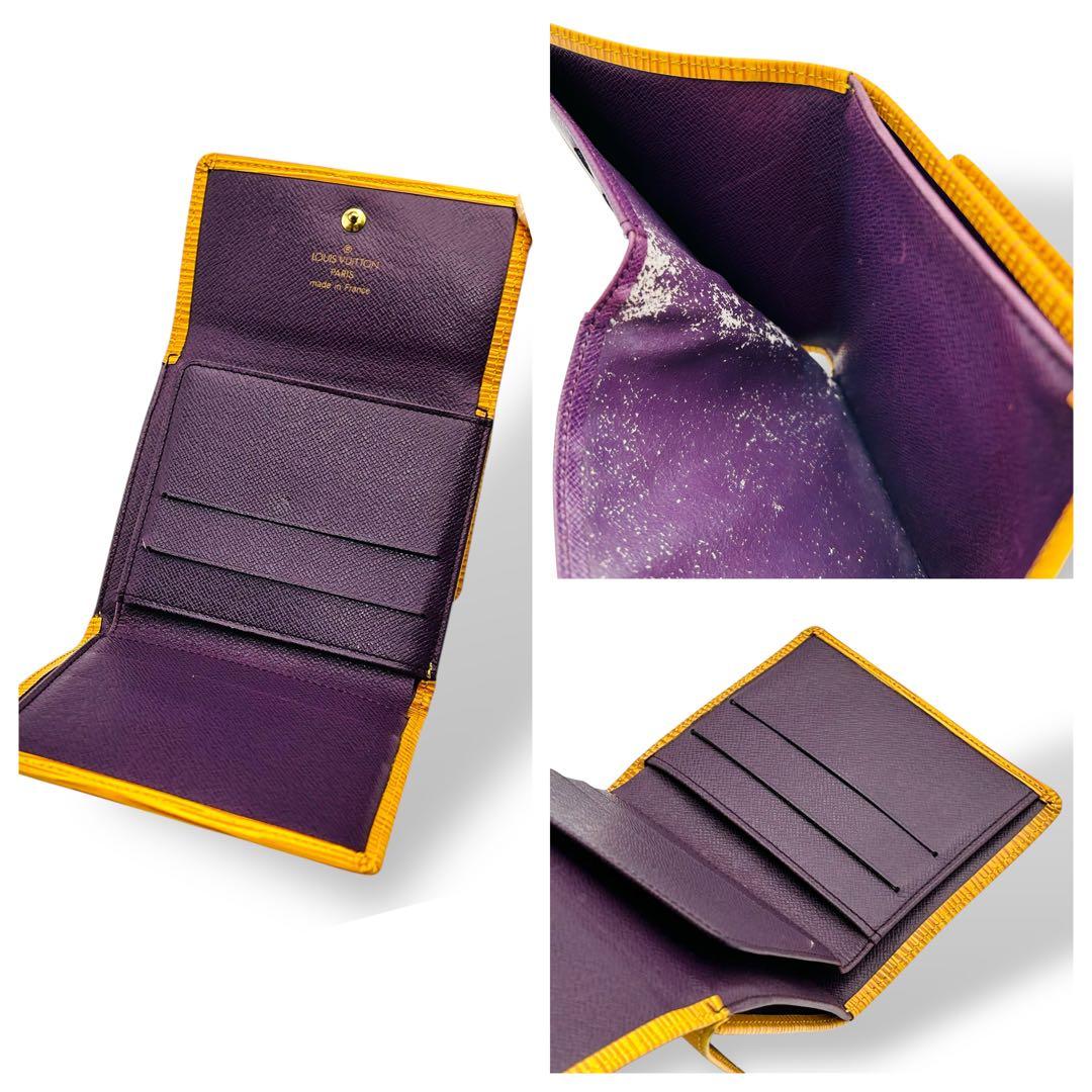 【美品】Louis Vuitton エピレザー　エリーズ　 三つ折り財布 鑑定済