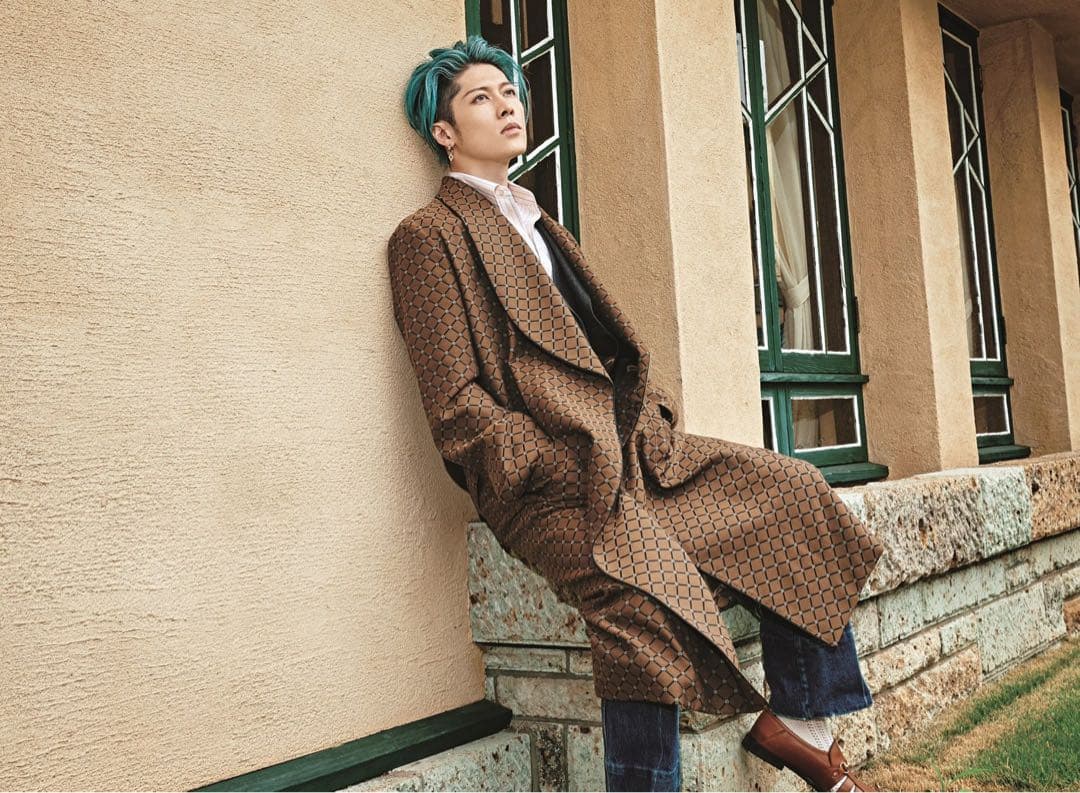 GUCCI 2020 ベルト付ロングガウンコート ウール GG柄 ブラウン 46