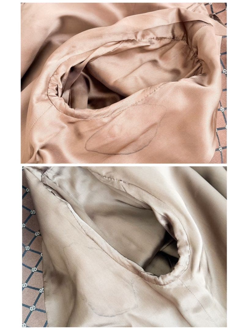 GUCCI 2020 ベルト付ロングガウンコート ウール GG柄 ブラウン 46