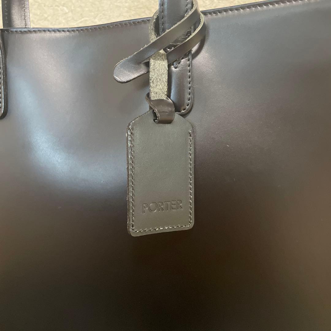 PORTER 黒 レザートートバッグ