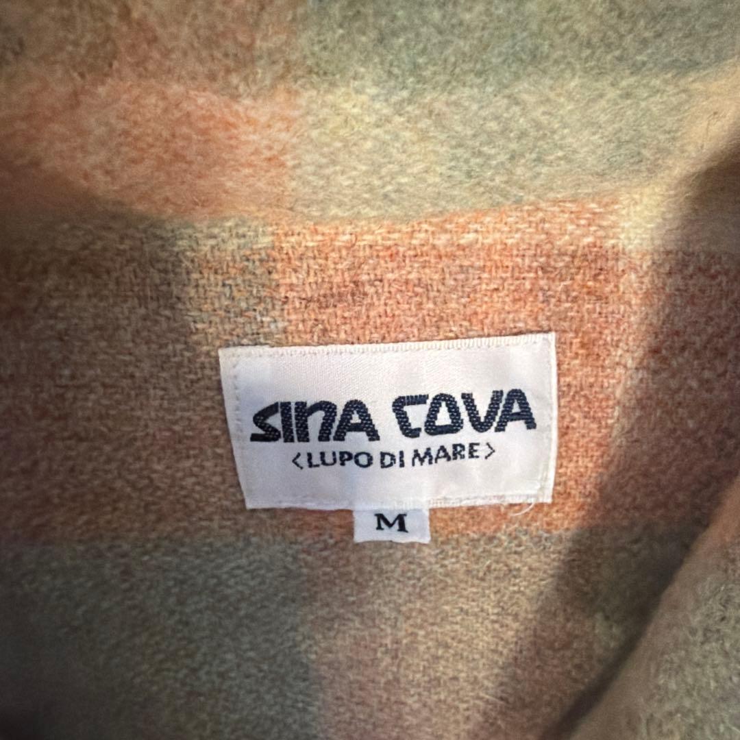 シナコバ SINA COVA フランネル チェック ウールアルパカ シャツ 美品