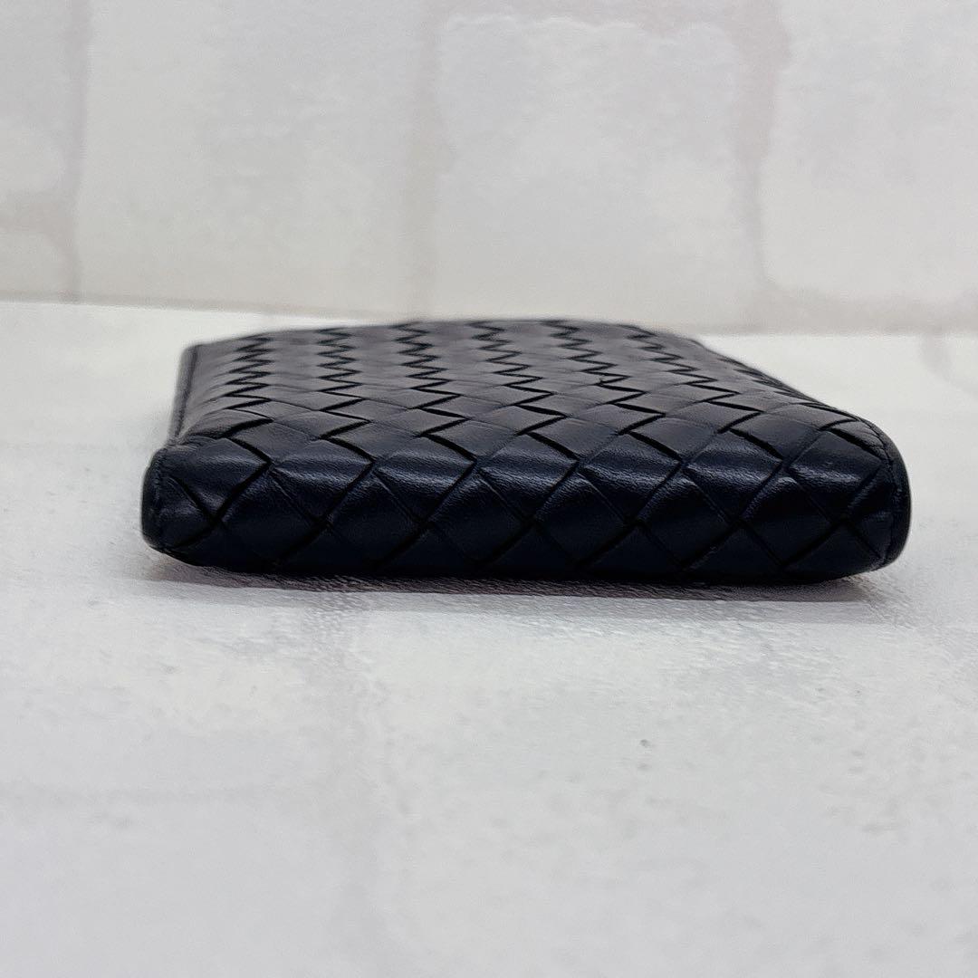 人気✨ボッテガヴェネタ 二つ折り 折財布 イントレチャート レザー ブラック