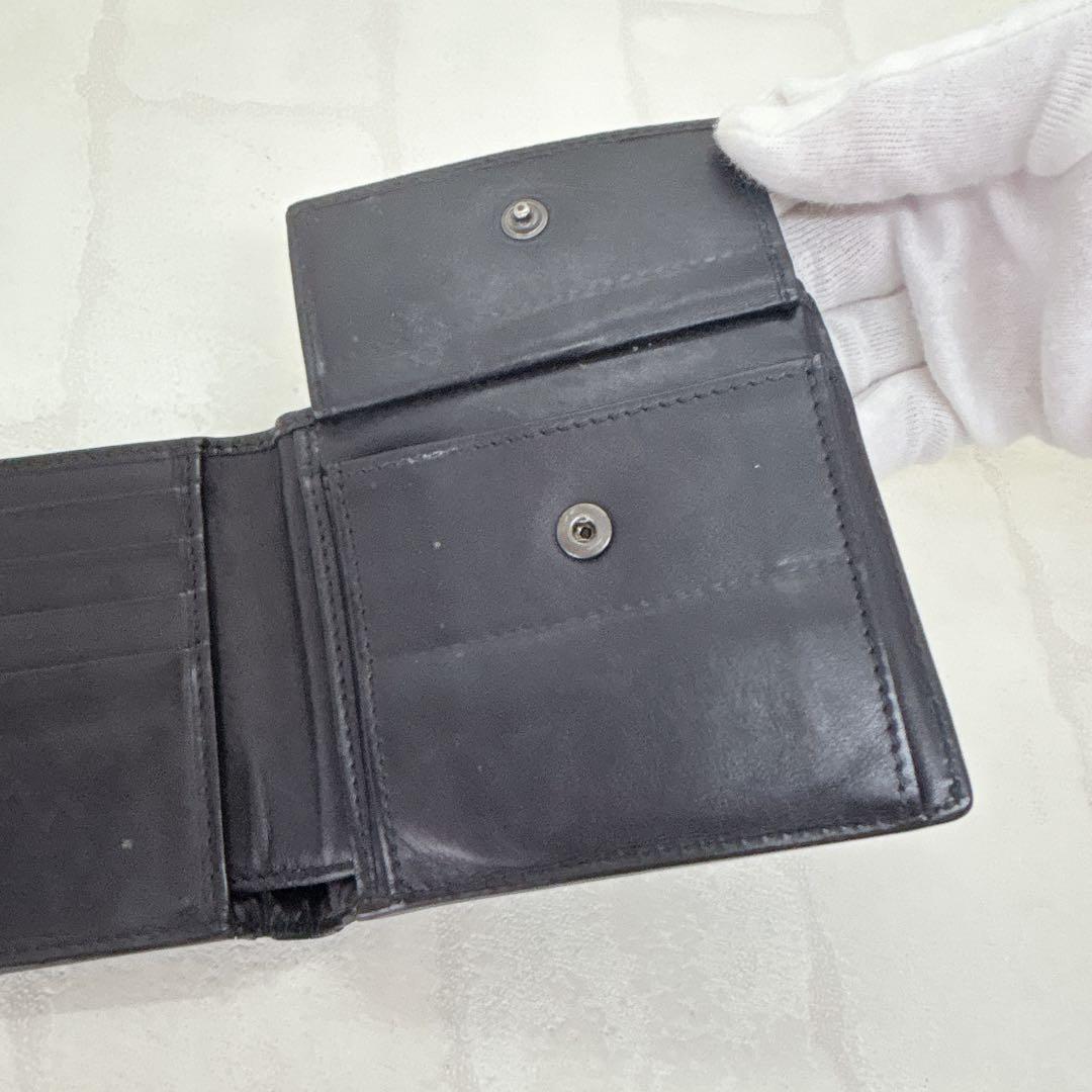 人気✨ボッテガヴェネタ 二つ折り 折財布 イントレチャート レザー ブラック