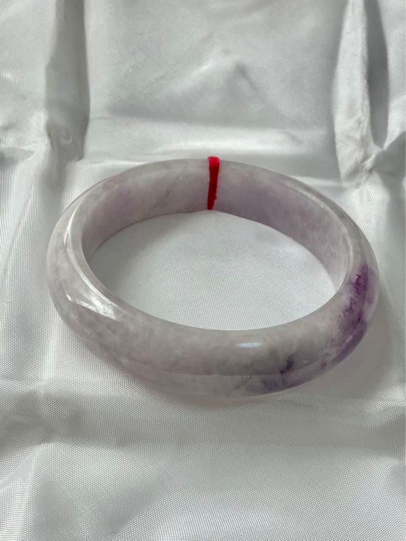 翡翠　ジェイド　バングル　ラベンダー　内径約58.5