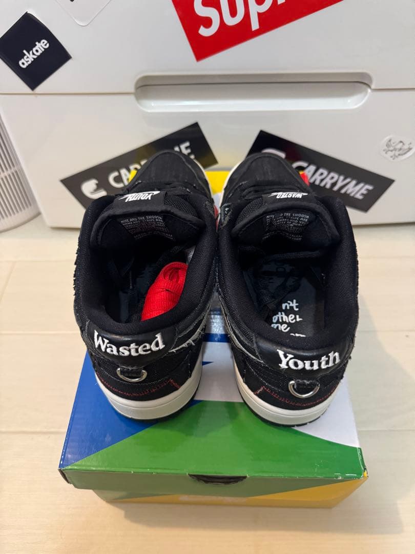 WastedYouth×NikeSBDunkLowBlackDenimVERDY