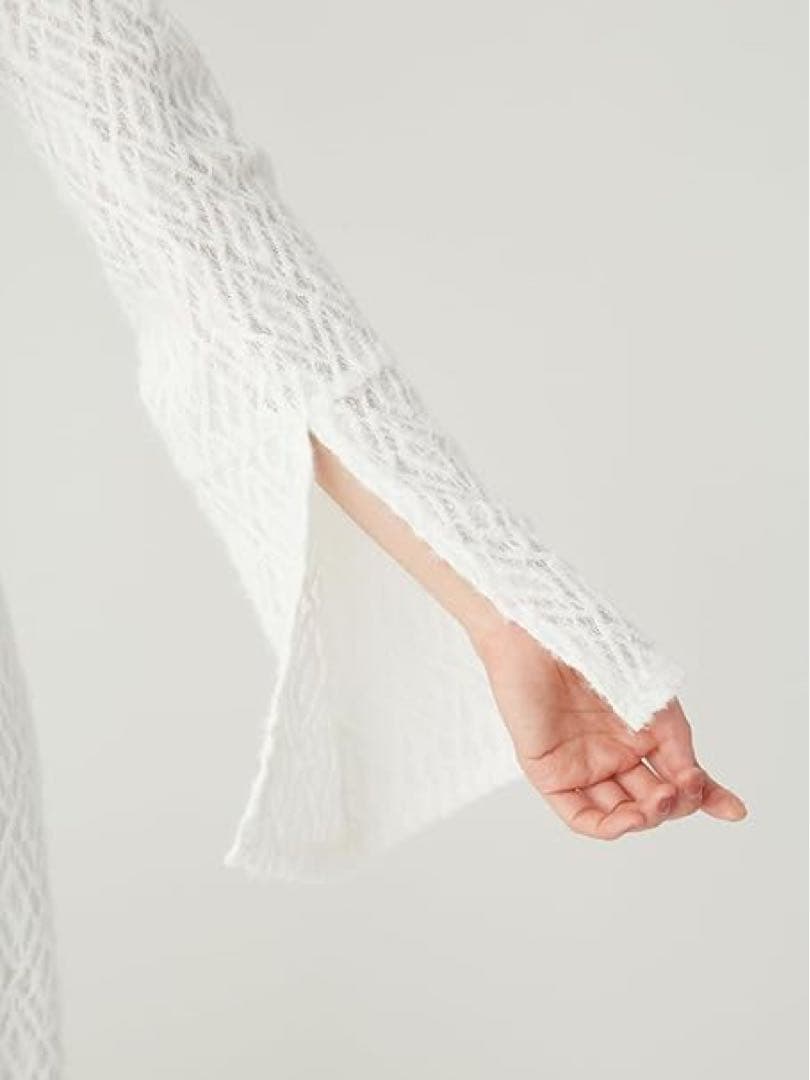 【pxxm様向け】FRAY I.D フェザーラッセルレースニットフレアワンピース