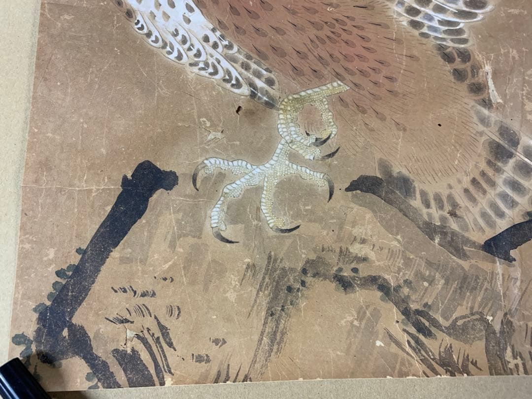 『1880』鷹図 マクリ三枚セット 作者不明