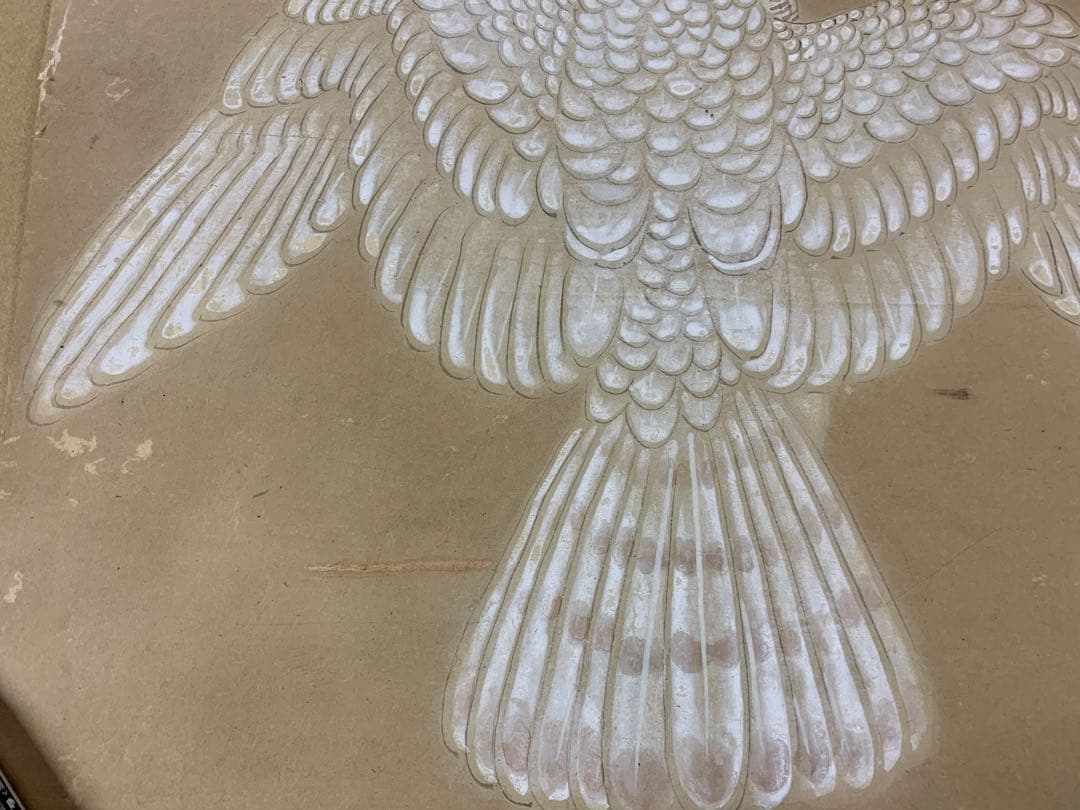 『1880』鷹図 マクリ三枚セット 作者不明