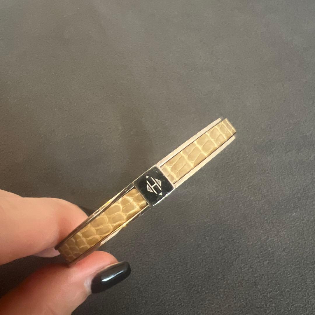 HERMES エンボス加工 バングル Sサイズ