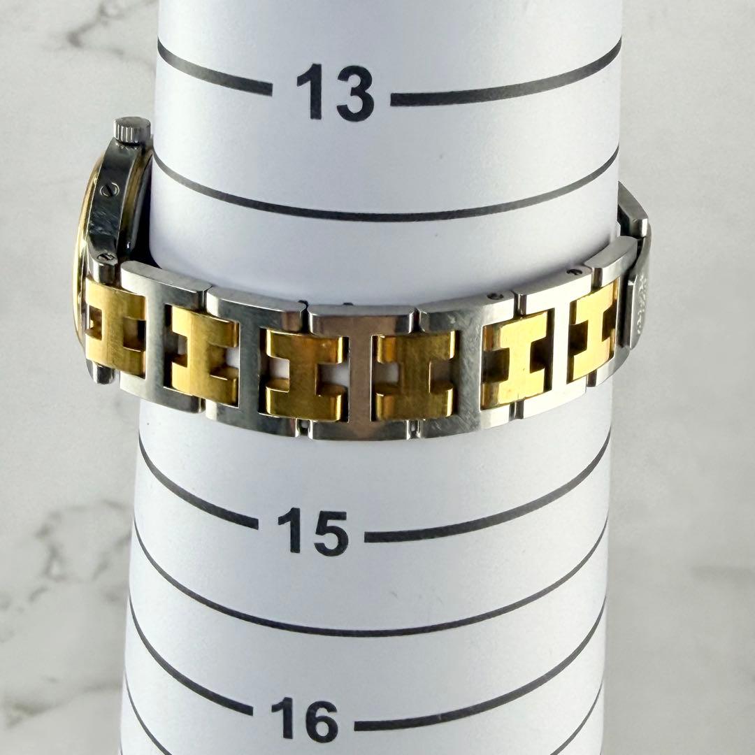 エルメス クリッパー コンビ デイト Hベルト ホワイト レディース 不動