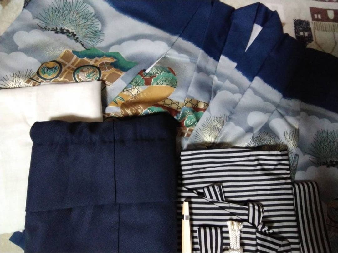 an☆です。男の子用・5歳向け・化繊・お着物と袴セット