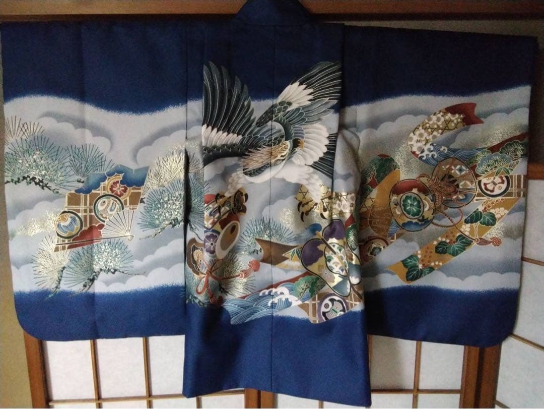 an☆です。男の子用・5歳向け・化繊・お着物と袴セット