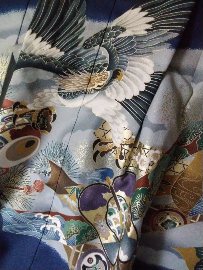 an☆です。男の子用・5歳向け・化繊・お着物と袴セット