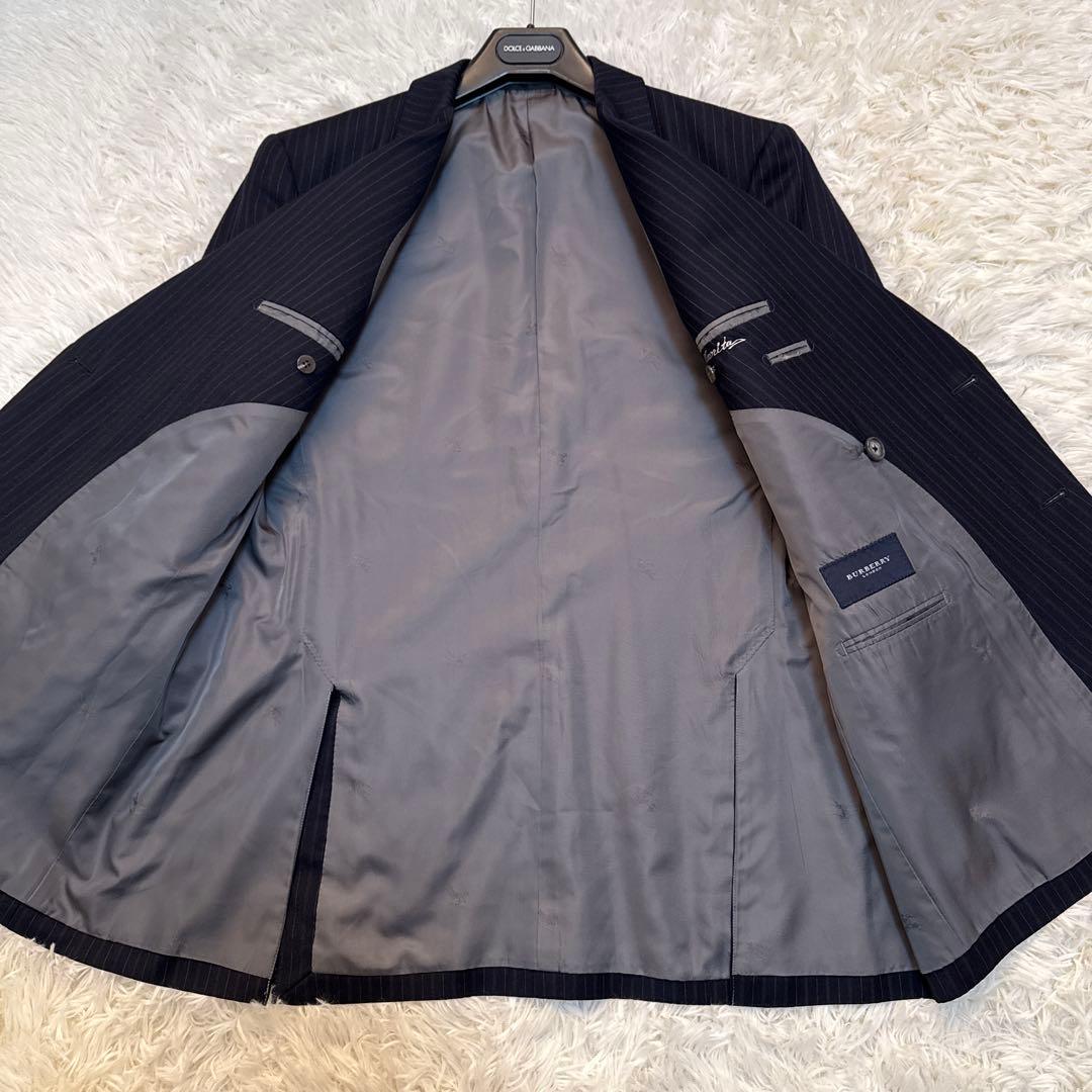 【美品】バーバリーロンドン ダブル スーツセットアップ ストライプ　A6