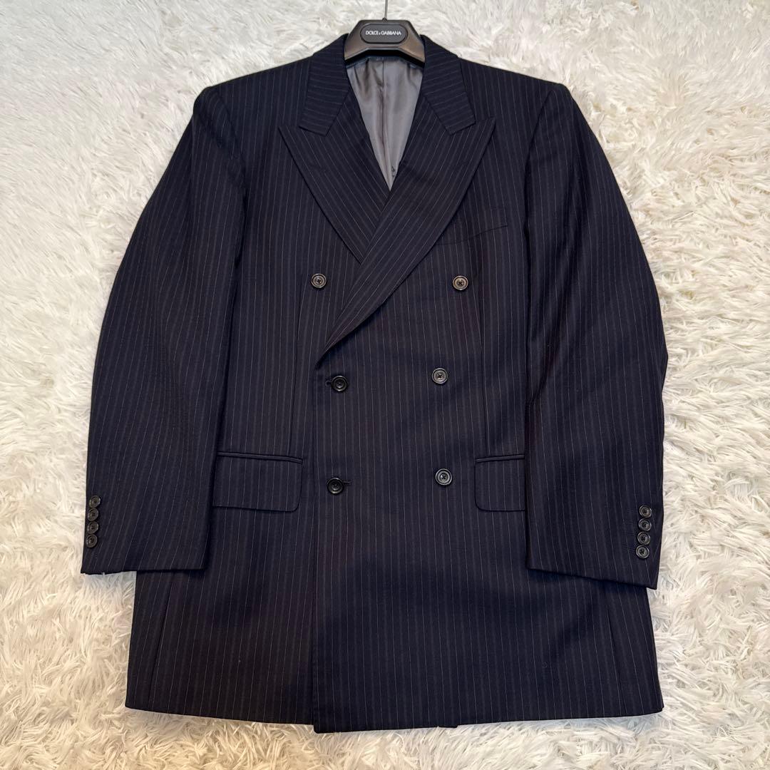 【美品】バーバリーロンドン ダブル スーツセットアップ ストライプ　A6