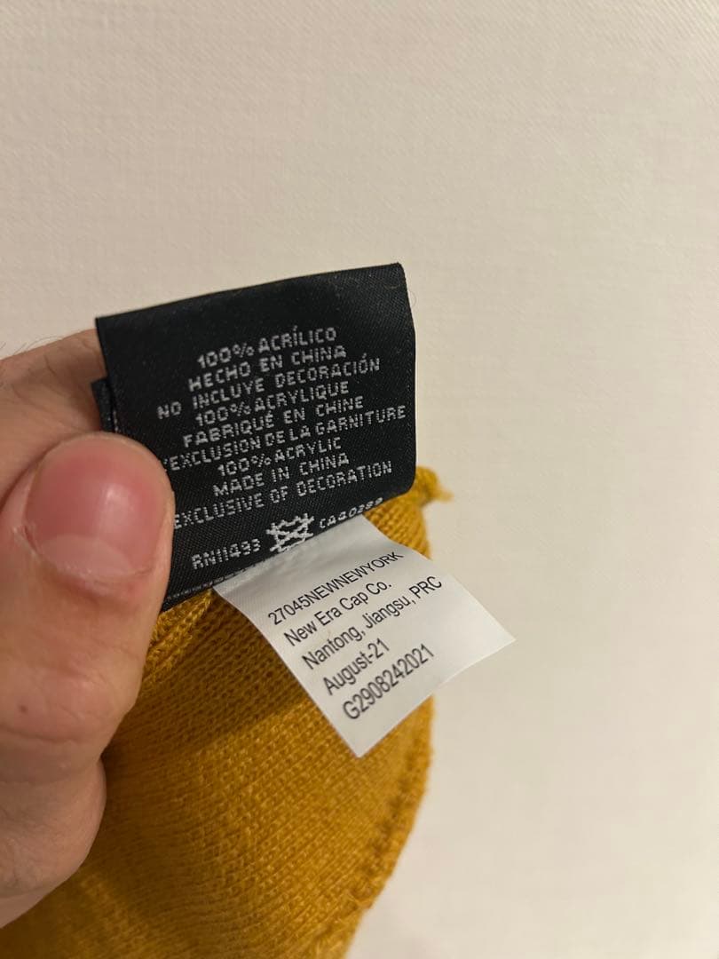 Supremeビーニー　ボックスロゴニット帽　袋付き 新品正規品　キャメル系色