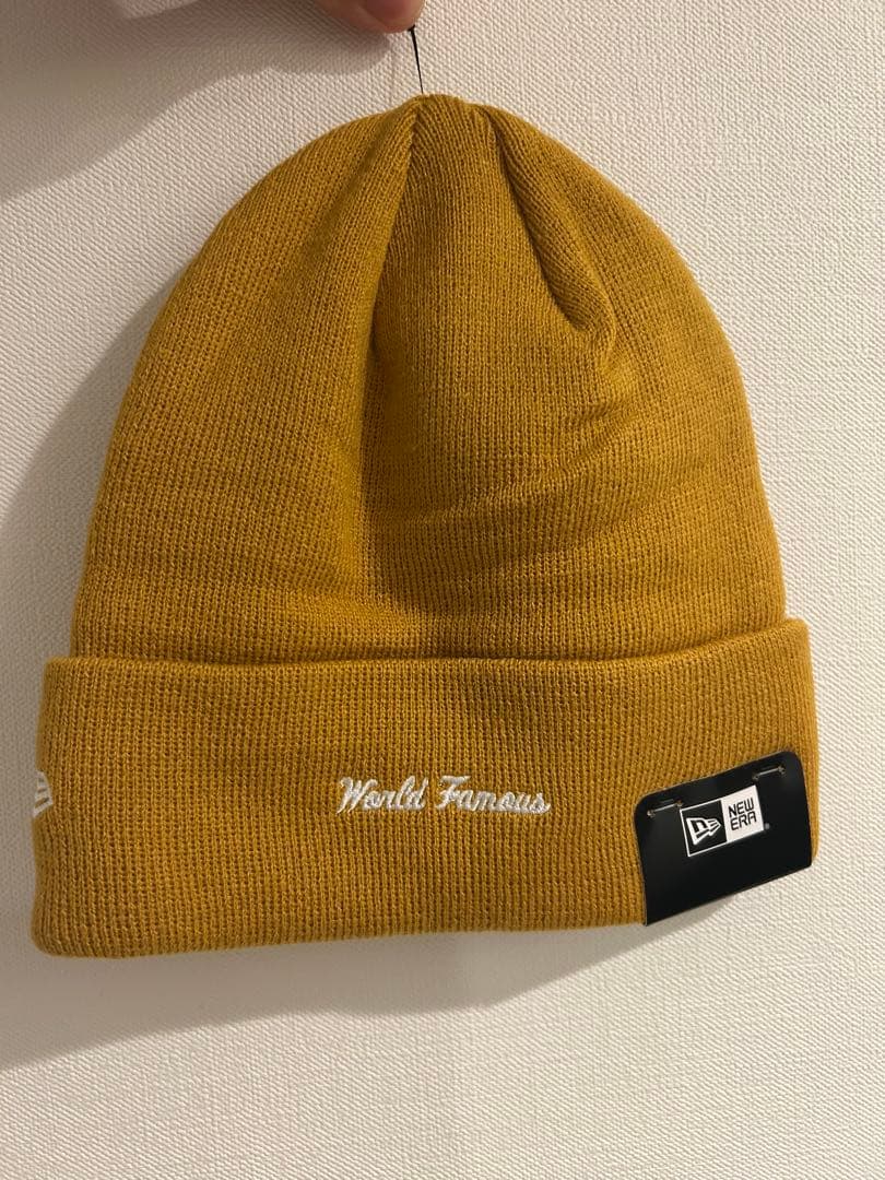Supremeビーニー　ボックスロゴニット帽　袋付き 新品正規品　キャメル系色