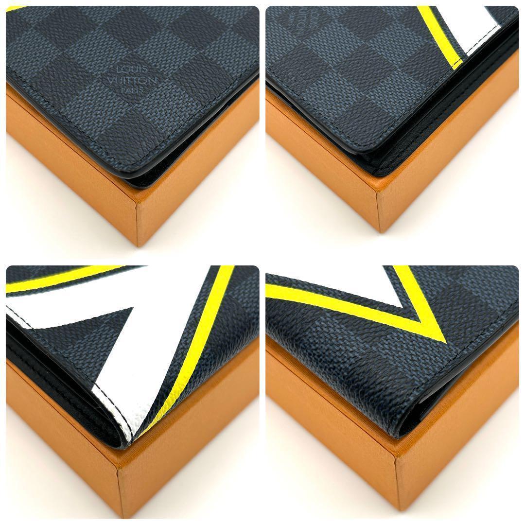 【希少！】ルイヴィトン ダミエ コバルト スレンダー アメリカズカップ 折財布