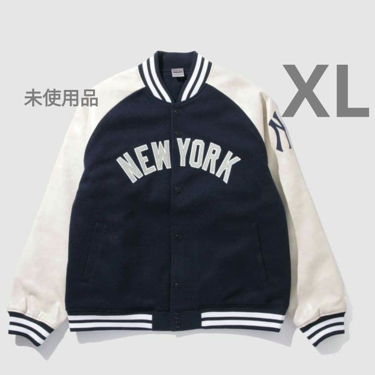 【未使用品・XL】MLB◎NYヤンキース◎メルトン スタジアム ジャケット