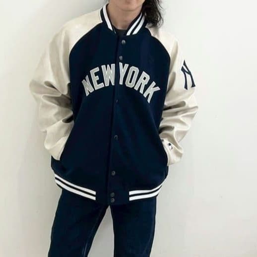 【未使用品・XL】MLB◎NYヤンキース◎メルトン スタジアム ジャケット