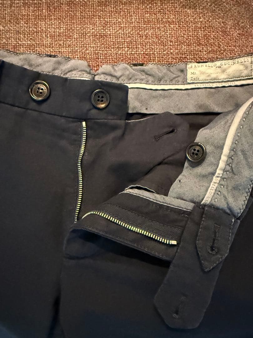 Brunello Cucinelliコットンギャバジントラウザーズ48