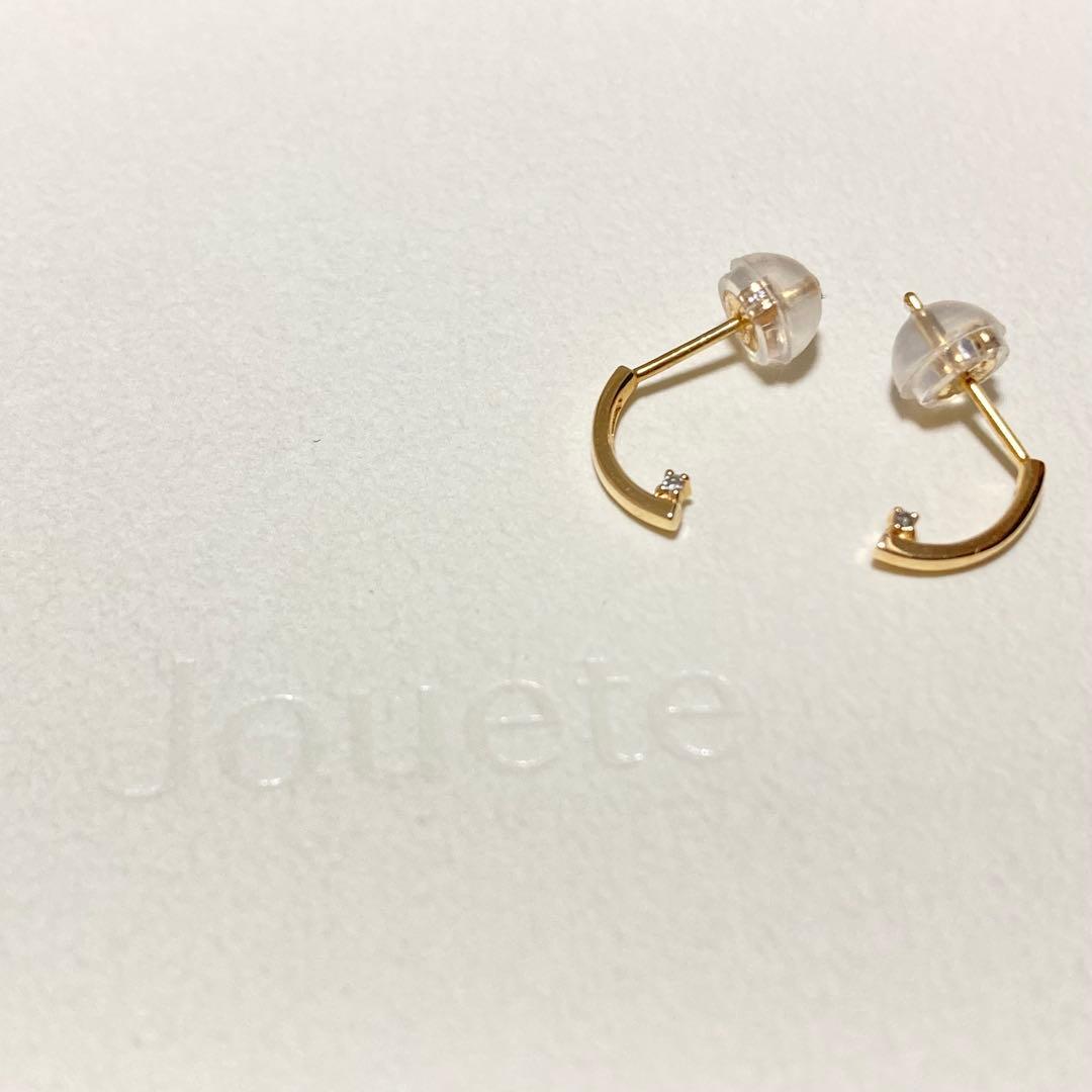 Jouete K10 グレーダイヤモンド ピアス｜上品 ミニマル　現行品